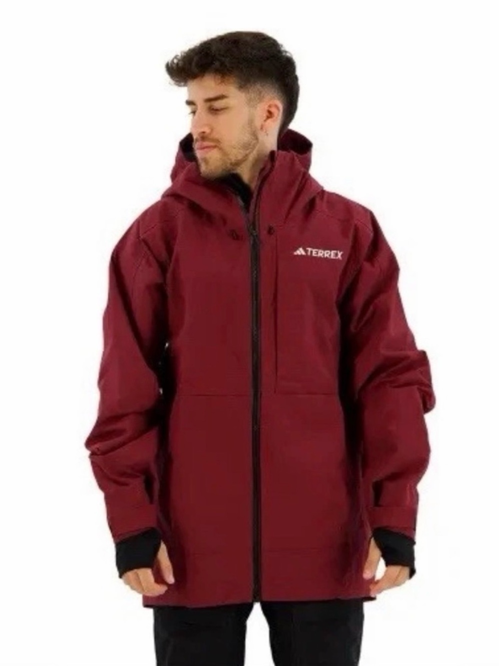 Adidas Terrex Men's Burgundy Waterproof Alpine Ski Jacket